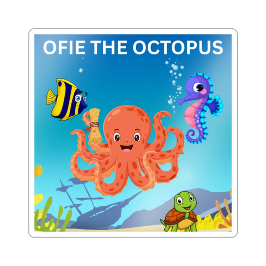 Ofie the Octopus Kiss-Cut Stickers - Fun Ocean Adventure Decor for Kids